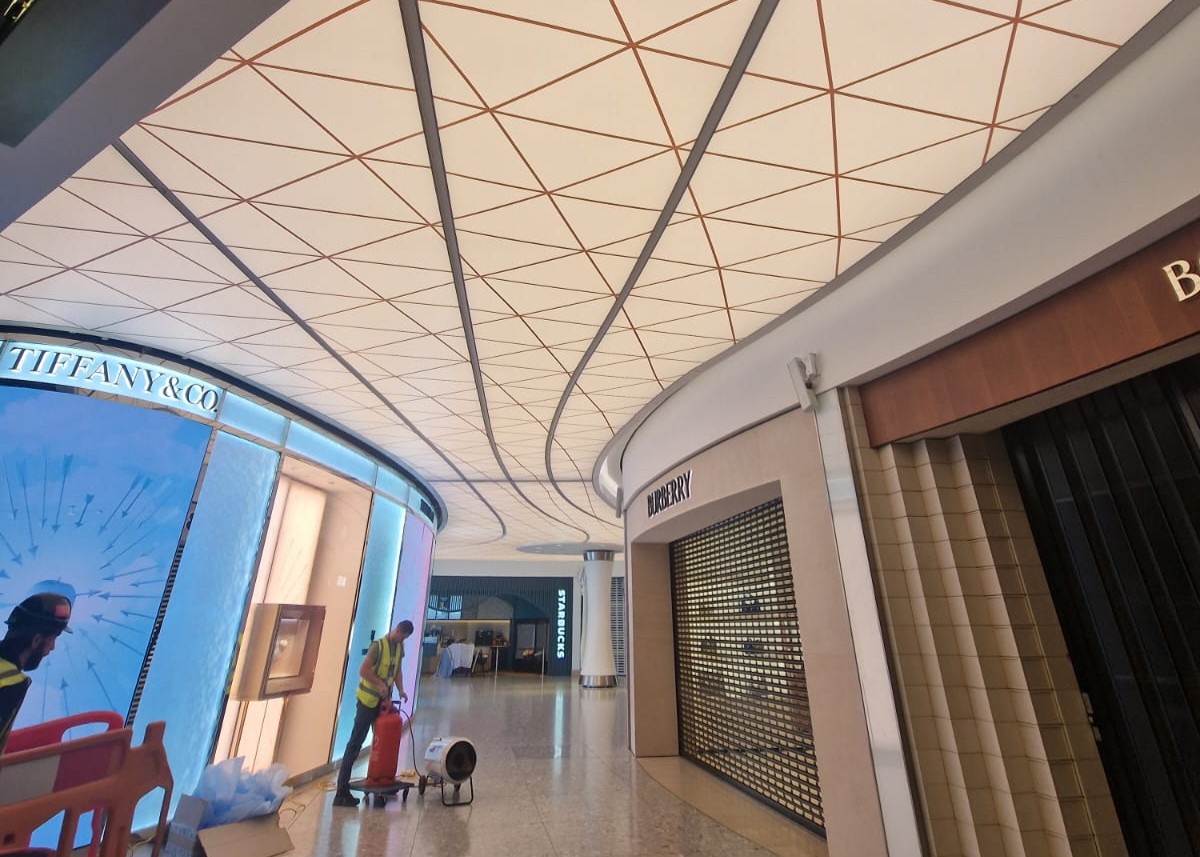 Heathrow Terminal 2 - Stretch Ceiling Refurbishment