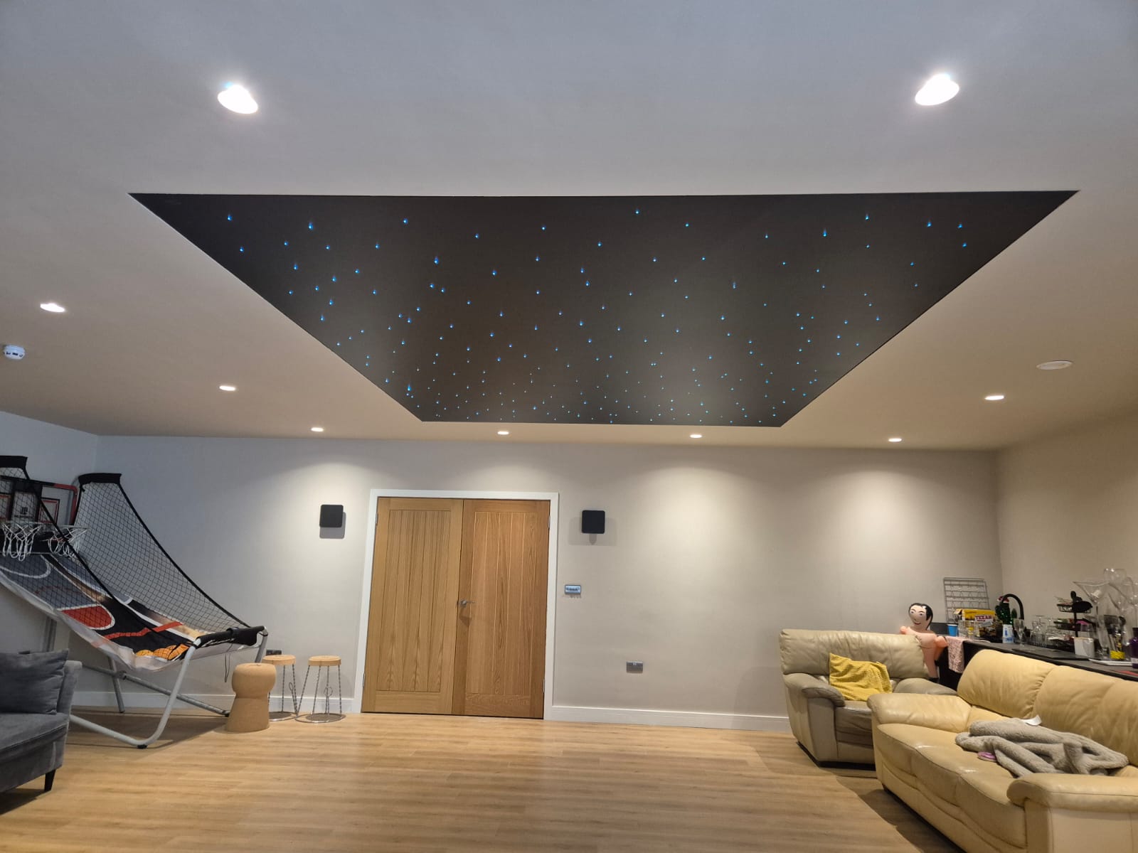 Cinema room with star ceiling