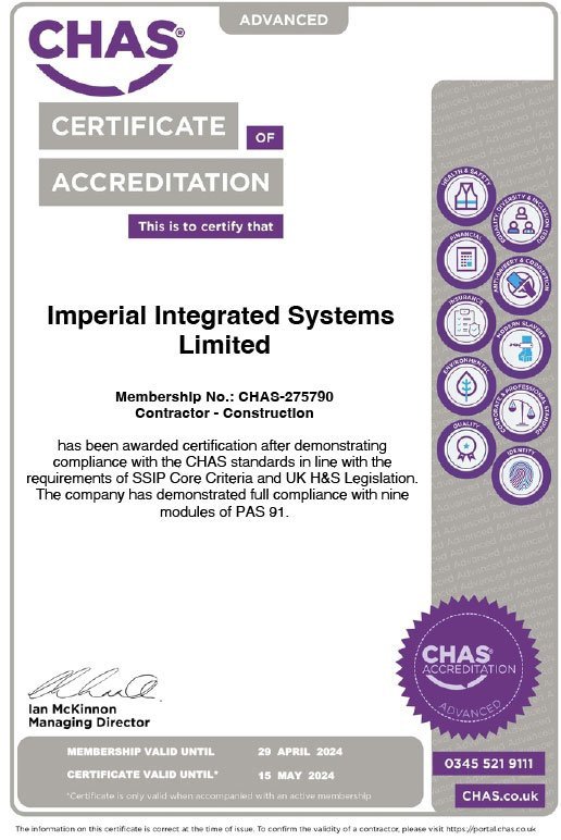 CHAS certificate